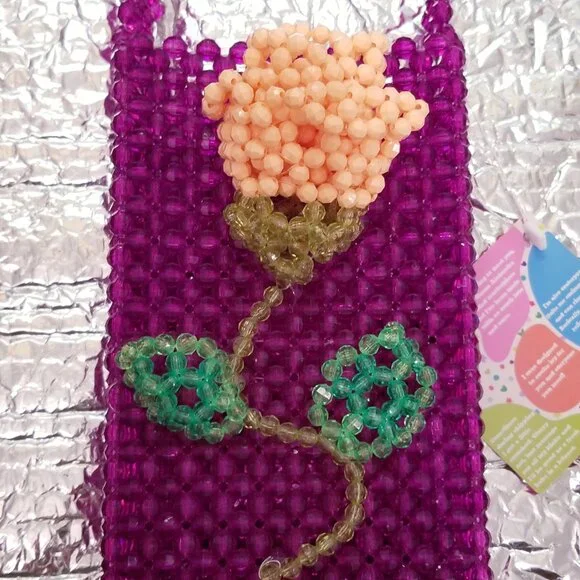 NWT 2021 Susan Alexandra New York Rose Garden Beaded Bag - Picture 8 of 13